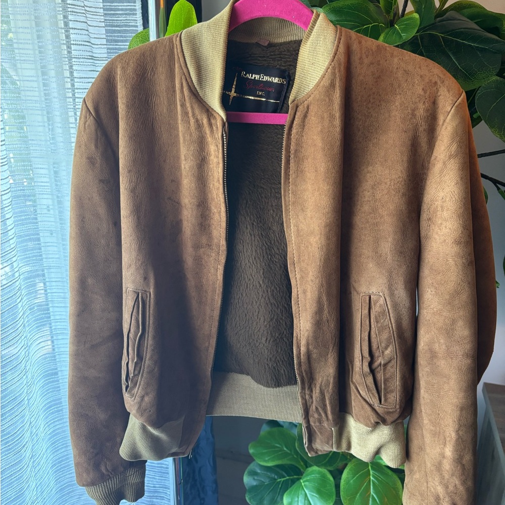 Vintage Brown Real Suede  Jacket